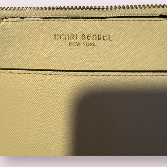 Henri‎ Bendel Wallet Clutch Purse Wristlet Beige West 57th - Picture 3 of 6